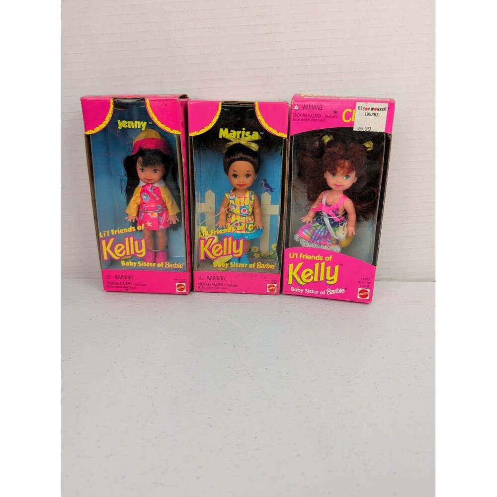 Lil Friends of Kelly Barbie Doll Lot of 3 Chelsie Jenny Marisa Mattel VTG
